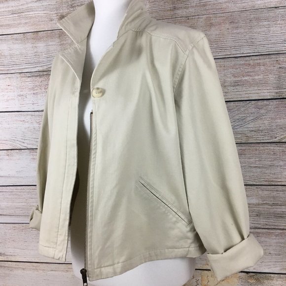 Old Navy Jacket Lightweight Flat Front Chino Style Women's Large - Picture 3 of 11